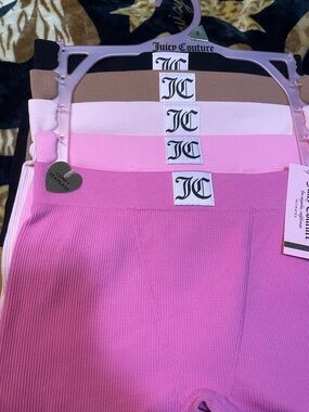 Juicy Couture Ribbed Shorts in Bright Pink💞💞5 Peace Set!